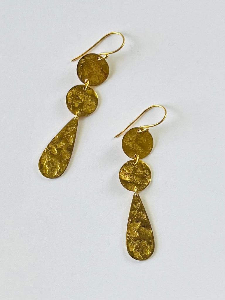 Medium Hammered Teardrop Earrings | Gold Jewelry | Anna Beck – Anna Beck  Designs, Inc